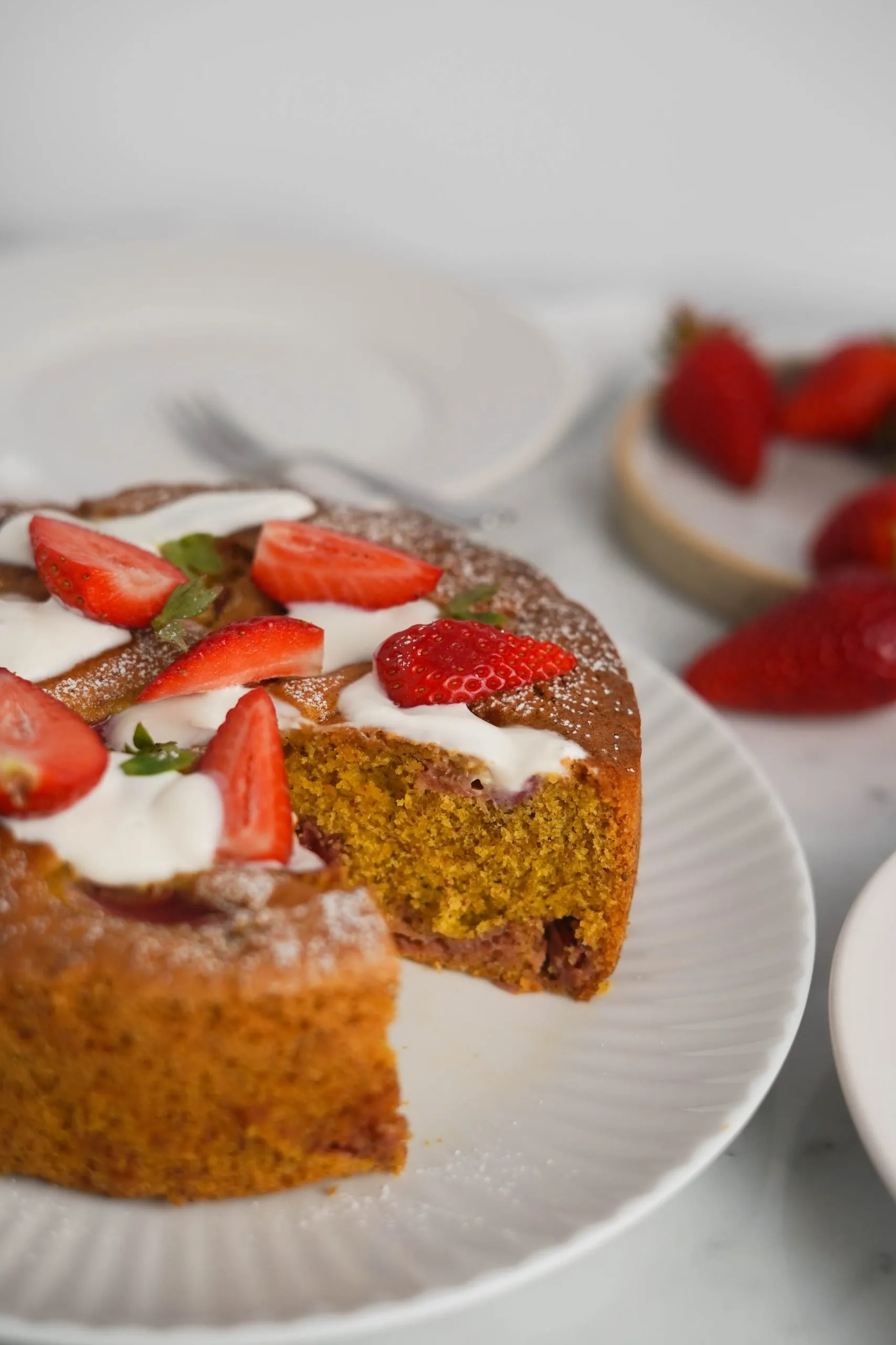GodSaveTheBreakfast - Torta di mandorle e fragole