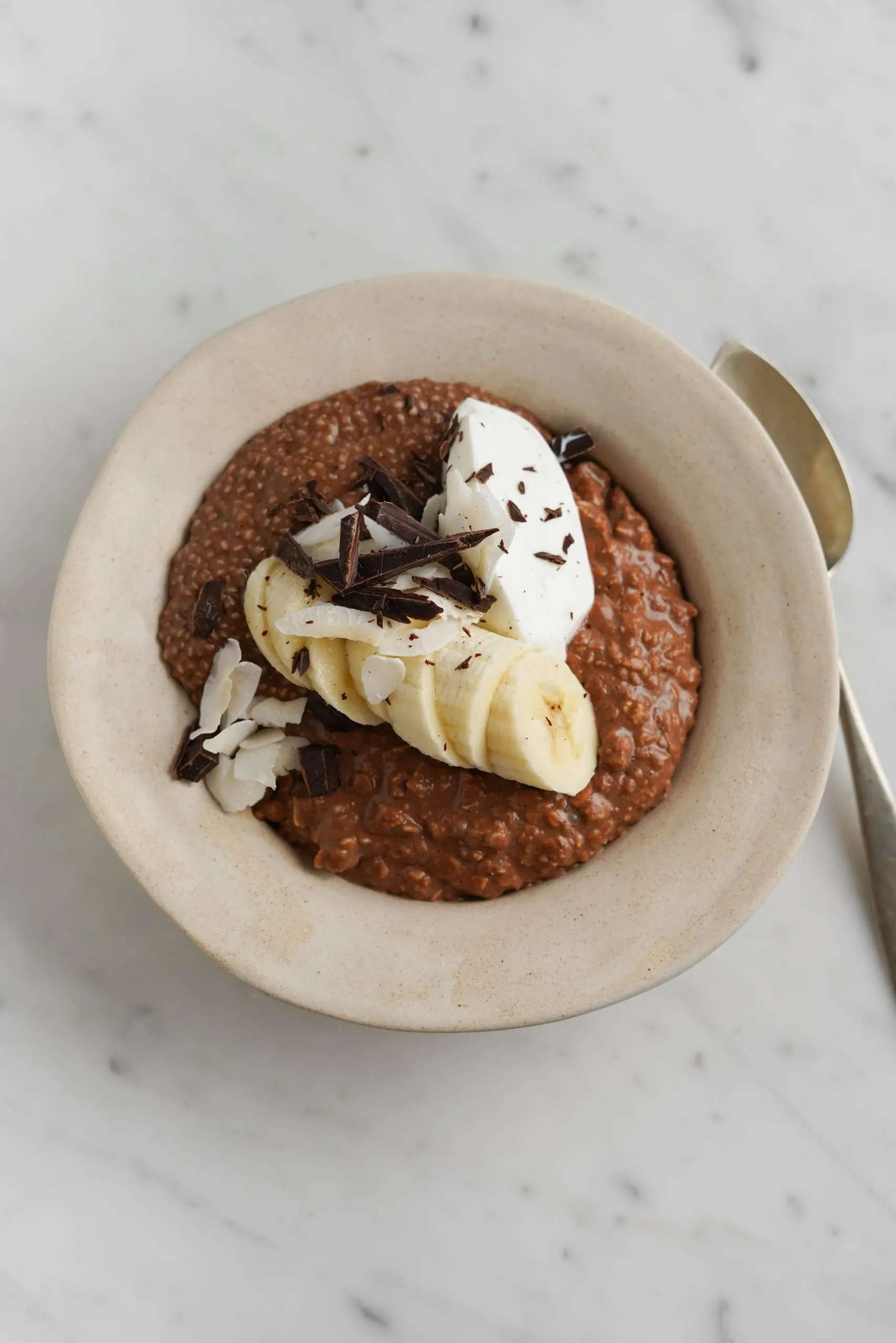Porridge cioccolato e cocco